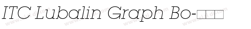 ITC Lubalin Graph Bo字体转换